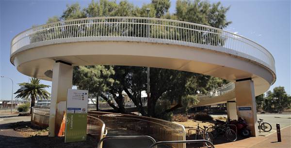 Leederville Train Station Overpass Mitchell Freeway (25/09/2015 - Credits: Denson Baker)