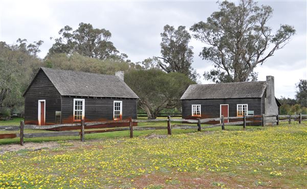Wonnerup House - The Wonnerup house, school and ancillary buildings are heritage-listed and is a powerful reminder of the isolation, danger and struggles faced by the Layman family during its 120 year occupation of Wonnerup House.  Less than 10 km north of Busselton, the house was built in 1859 by George Layman Jr. (21/09/2020)