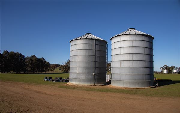Greenhills farm buildings (Shearing shed, silos, general shed) - Shearing shed, silos, general shed (12/07/2022 - Credits: Kerryn Chia)