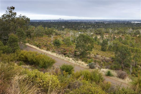 Zig Zag Scenic Drive - An iconic destination for both local community members and tourist alike located in the Gooseberry Hill National Park. Scenic and panoramic views of sunset, Perth City, Perth Airport (22/08/2022 - Credits: City of Kalamunda)
